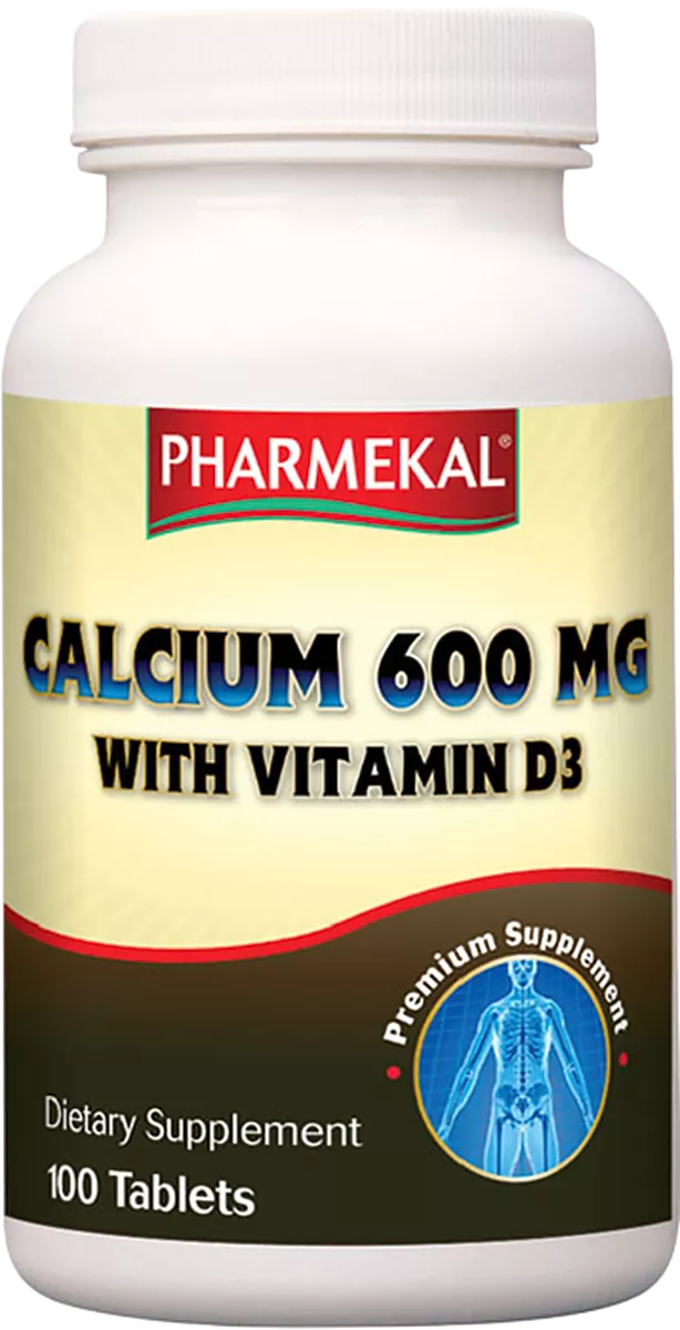 Calcium 600mg with Vitamin D (100 tab.) Pharmekal