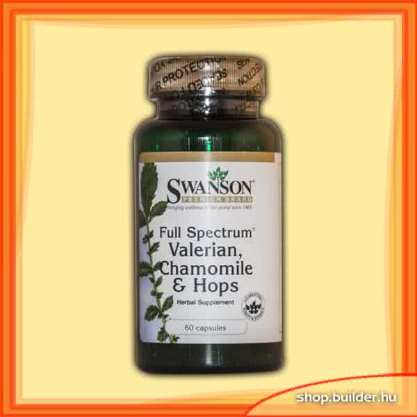 Full Spectrum Valerian Chamomile and Hops (60 kap.) Swanson